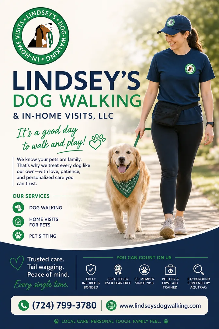 Lindsey's Dog Walking flyer